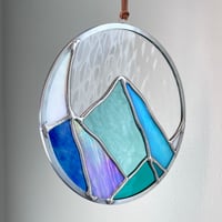 Image 2 of Mountains and Moon Suncatcher