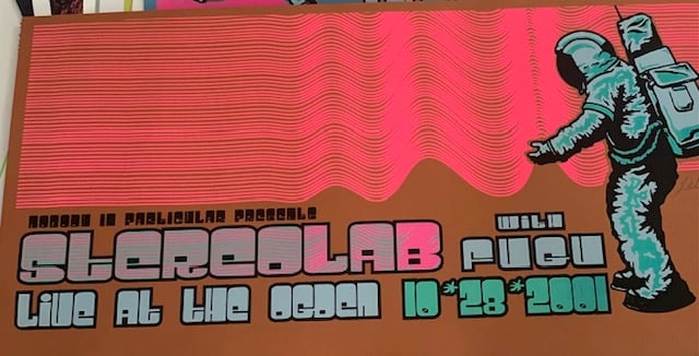 Stereolab (Brown) Silkscreen Concert Poster By Lindsey Kuhn, Signed By The Artist