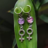 Image 1 of (x3) HANGING SILVER dread beads 