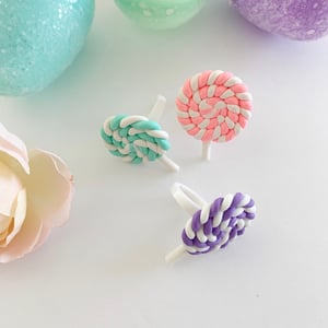 Image of Lollipop Ring in Glittered Easter Egg 