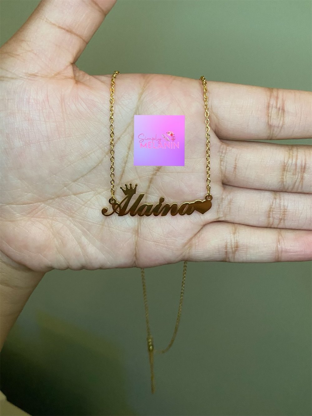 Image of customized name necklaces 🥰.