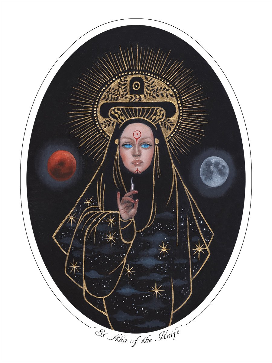 Image of "St Alia of the Knife" Limited edition print