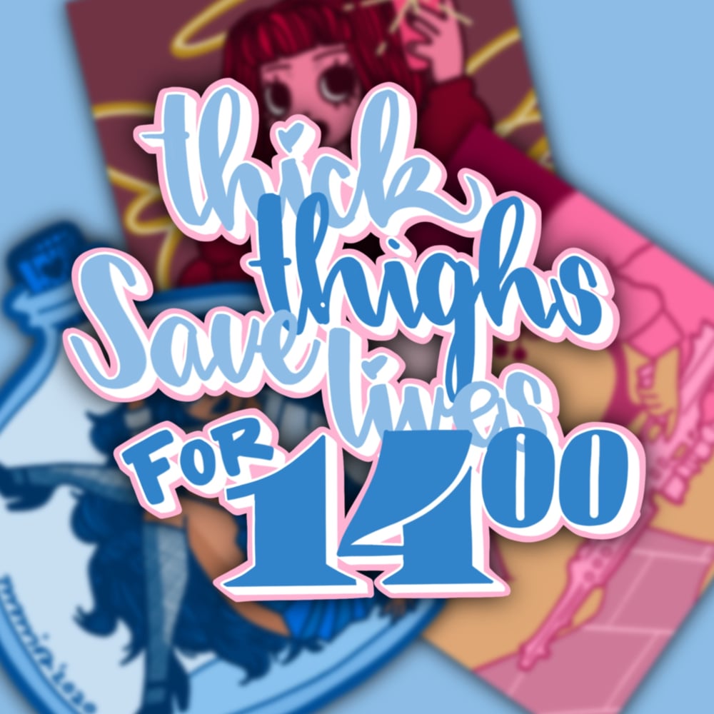 Image of Thick Thighs Save Lives Vinyl Sticker Bundle