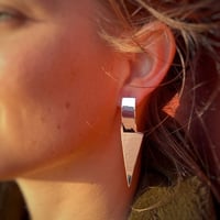 Image 1 of Silver Triangle Earrings