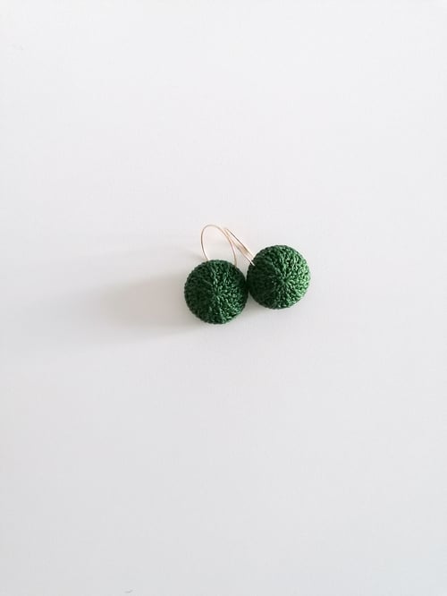 Image of Green Sea Urchin earrings