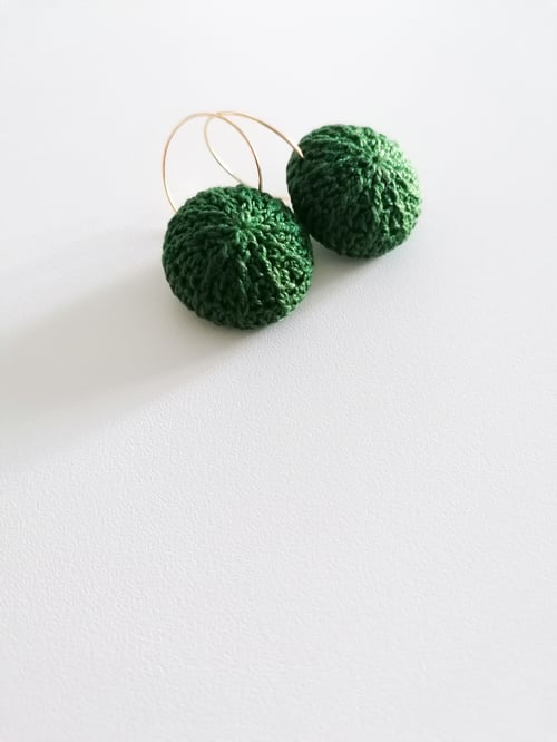 Image of Green Sea Urchin earrings