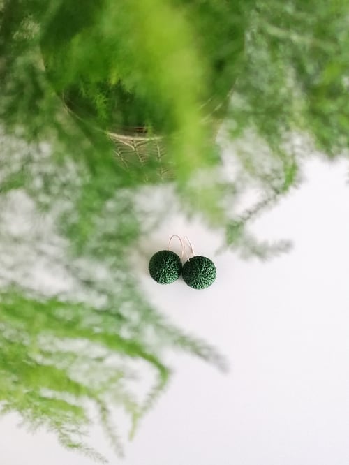 Image of Green Sea Urchin earrings