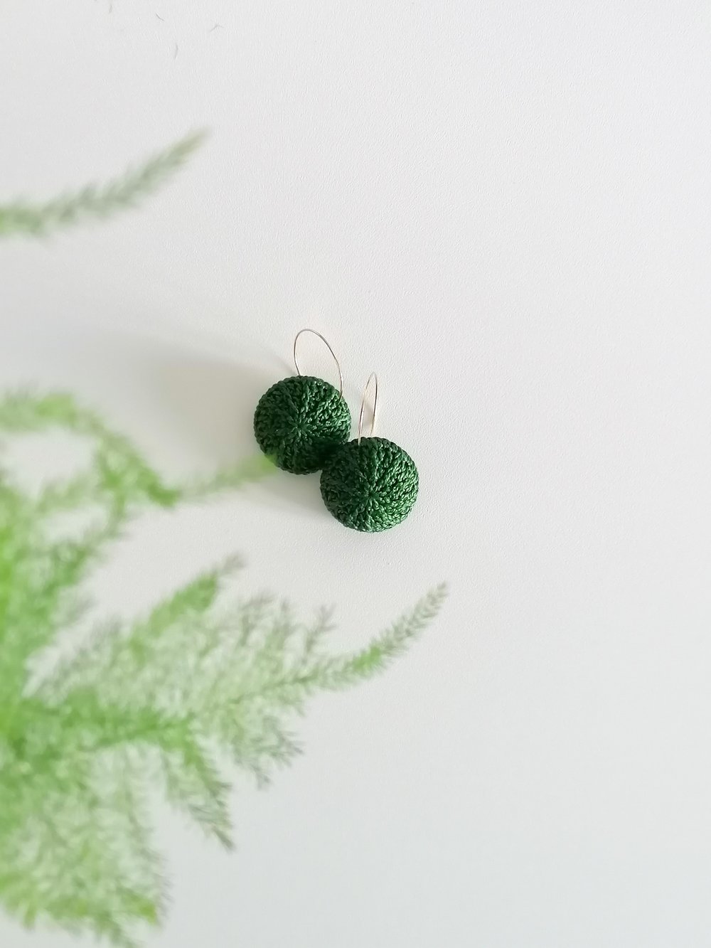 Image of Green Sea Urchin earrings