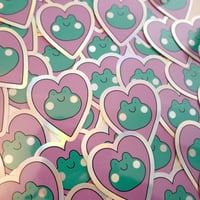 Image 4 of Heart Frog holographic sticker