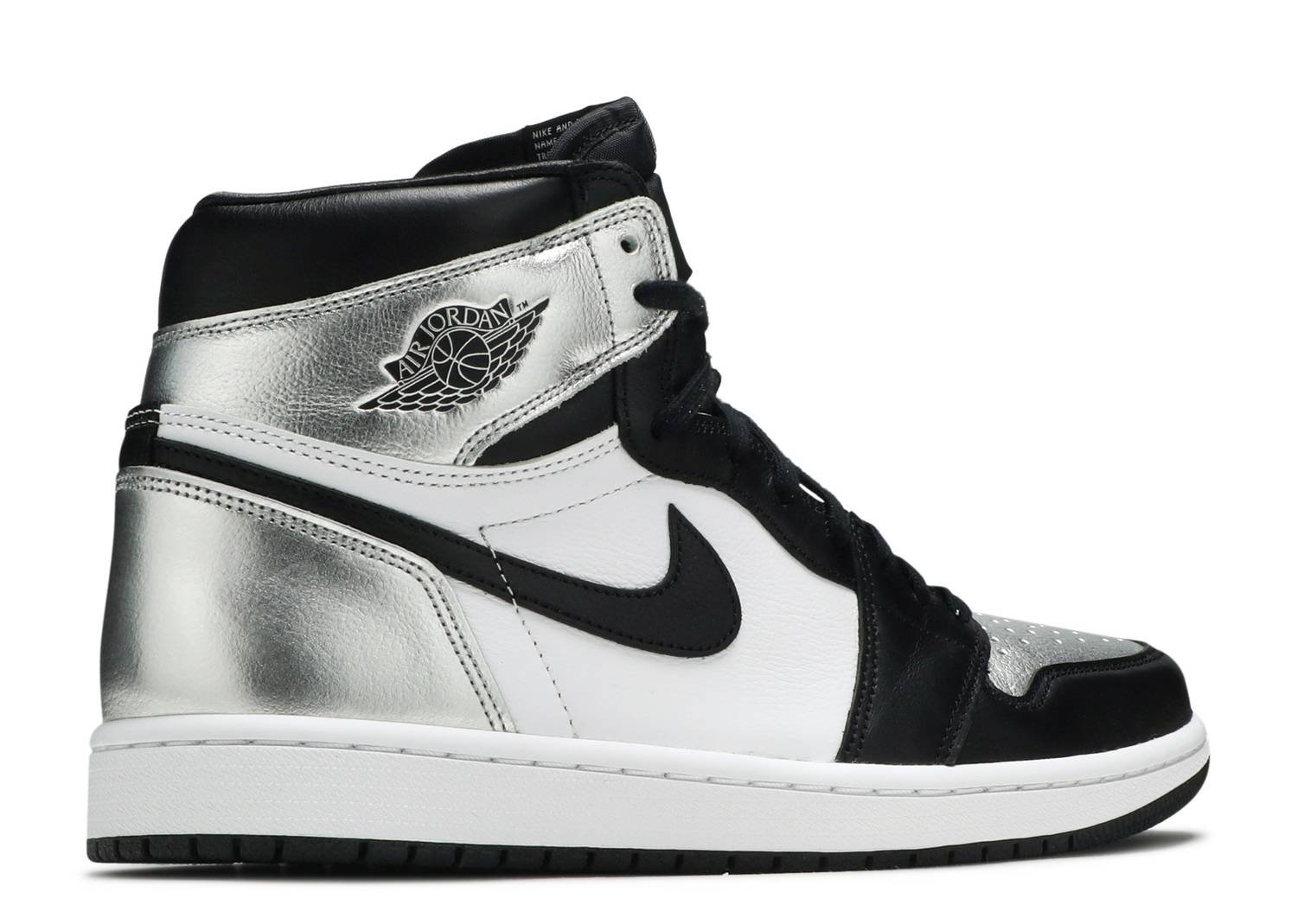 Image of Nike Retro Jordan 1 Hi Wmns "Silver Toe" Sz 10W/8.5M