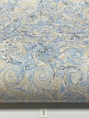 Marbled Paper Neutral Shades with Blue 1/2 sheets