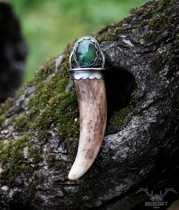 Image of Turquoise Antler Necklace