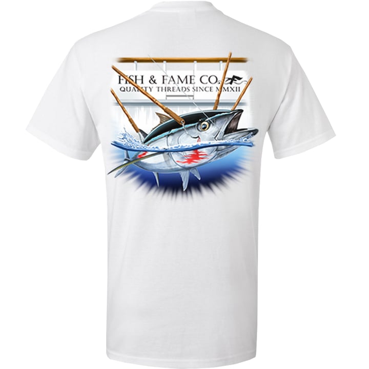 Image of Blue Fin Tee (white)