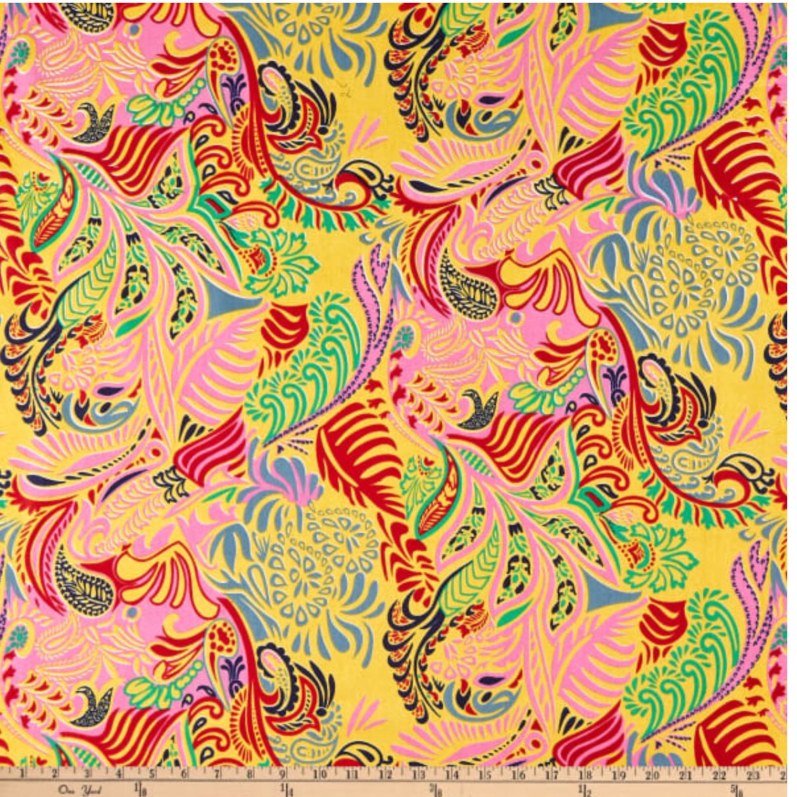 Image of Ankara Print Menzi Yellow/Red Shade