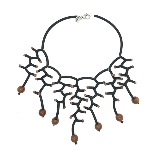 Collana Frida Coral black/brown