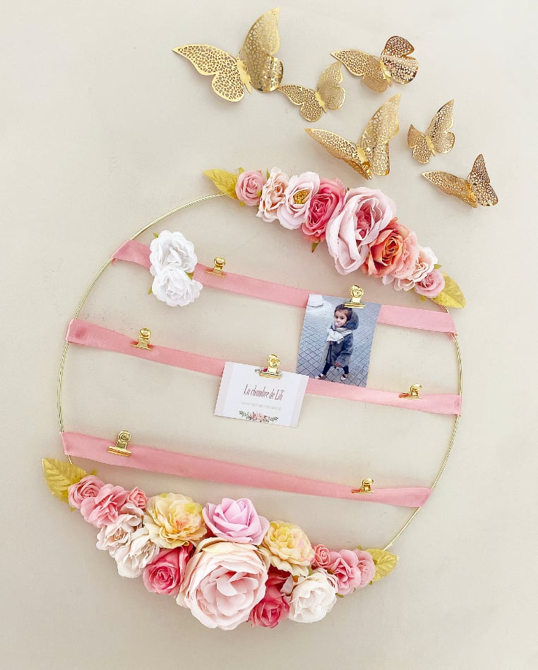 Image of Porte barrettes/ photos fleuri 40cm