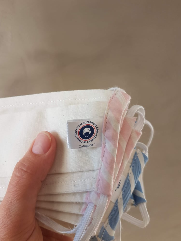 Image of Tissus FRANCAIS pour masques catégorie 1 filtration garantie supérieure à 90% 50 lavages