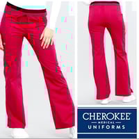 Cherokee knit waist band cargo scrub pants