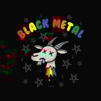 Image 2 of BLACK METAL RAINBOW GOAT (black)