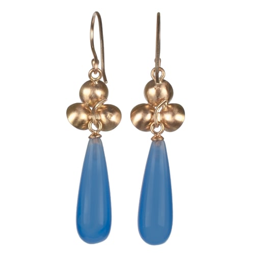 Image of Gold Cluster Drops with Blue Agate
