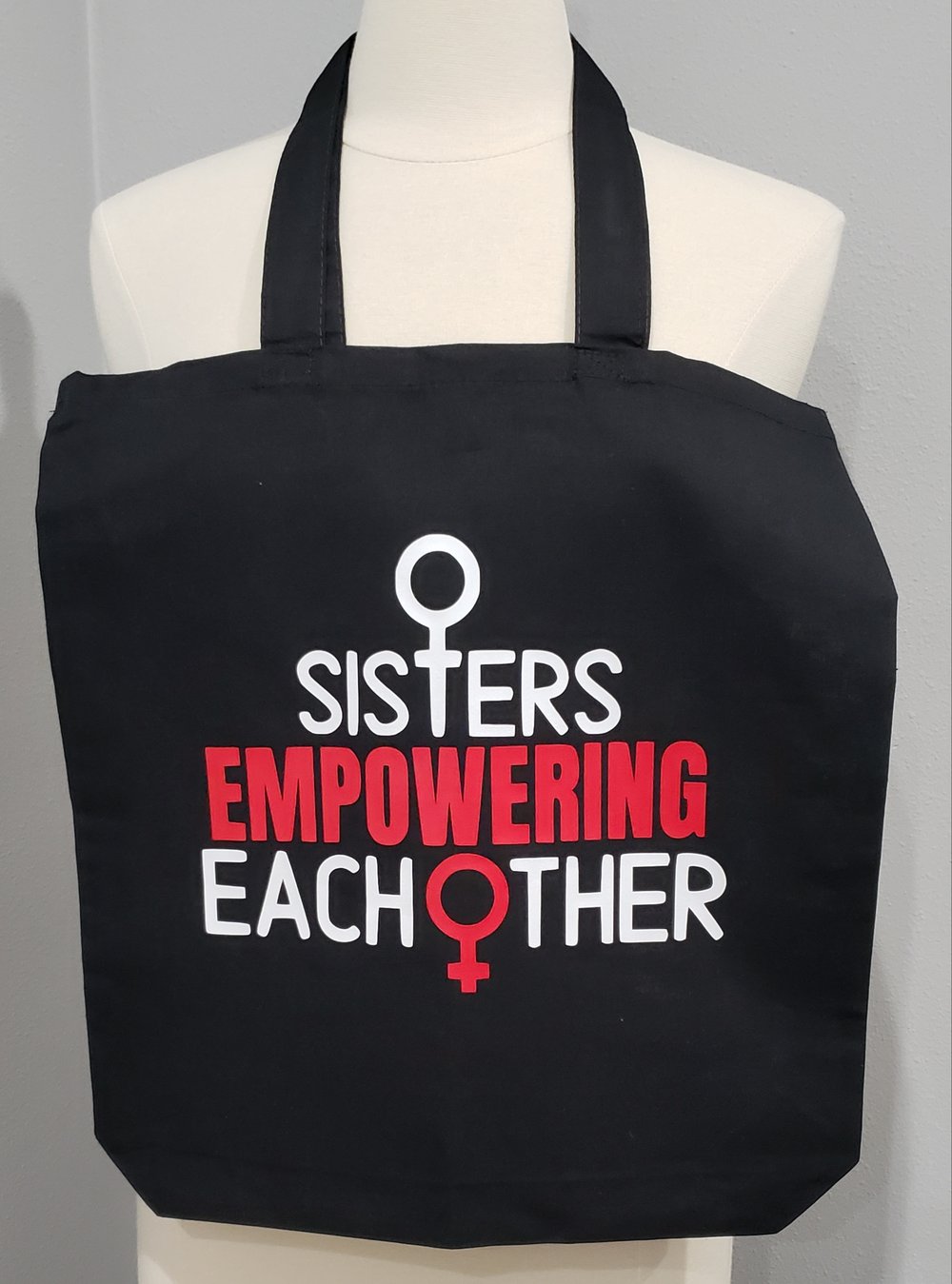 Sisters Empowering Each Other Canvas Tote Bag 
