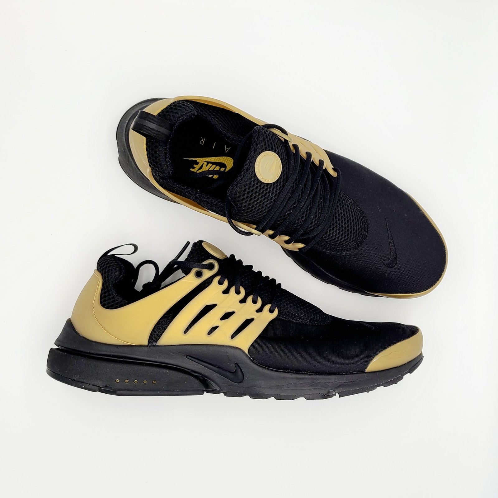 nike air presto black metallic gold