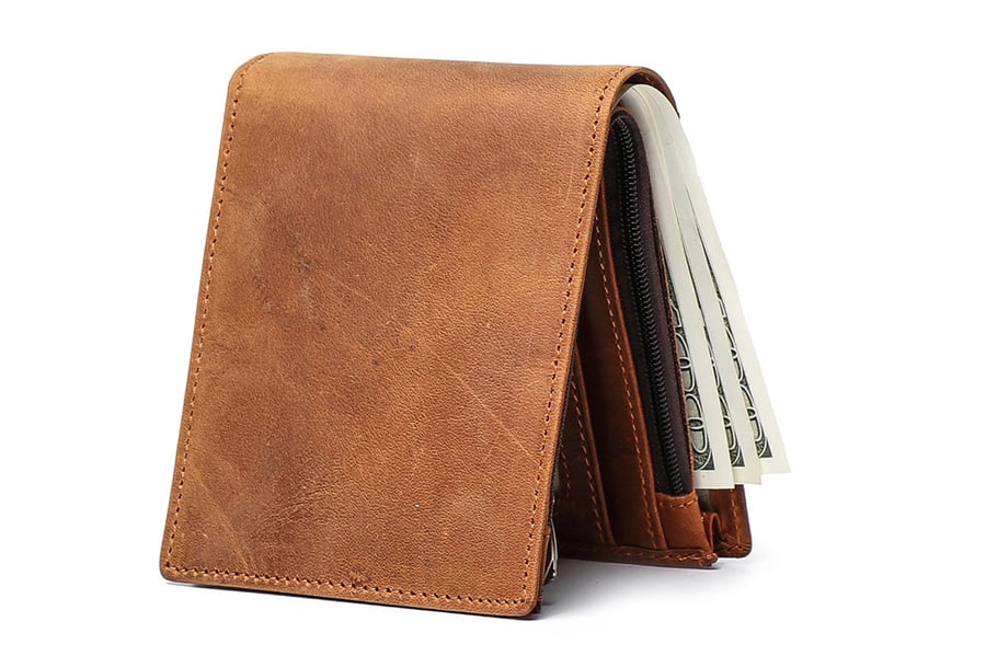Image of Handmade Wholesale Genuine Leather Wallet Money Purse Bag Men Short Wallet Card Holder 198