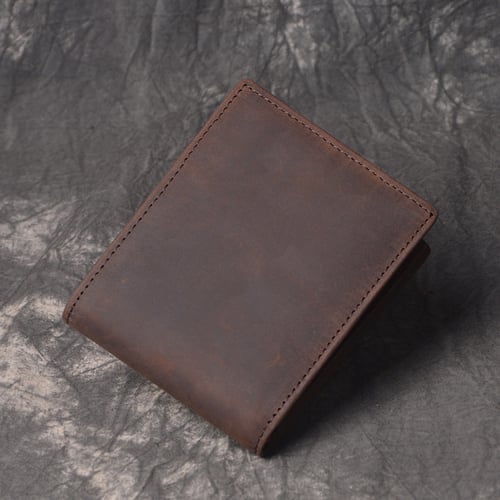 Image of Handmade Wholesale Genuine Leather Wallet Money Purse Bag Men Short Wallet Card Holder 198