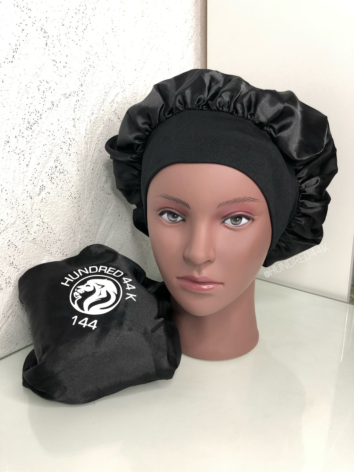 WIDE BAND BONNET- BLACK