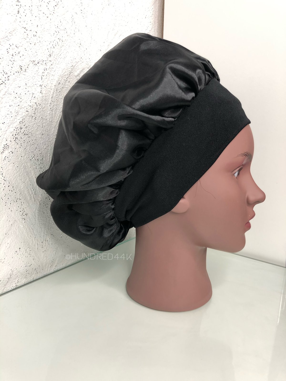 WIDE BAND BONNET- BLACK