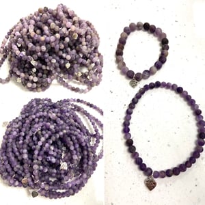 Image of Frosted Natural Amethyst Well Being Stones - Prices From £4