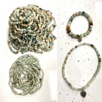 Image 2 of Frosted Natural Amazonite  Well Being Beads
