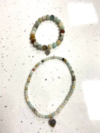 Image 4 of Frosted Natural Amazonite  Well Being Beads