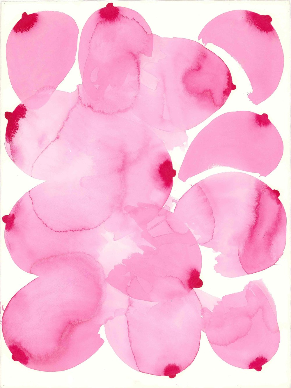 Image of Pink Boobs Watercolor Effect Giclee Print