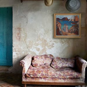 Image of Early 20th, Century Oil Painting, 'Morning Breeze,' Albert Eldh (1878–1955)