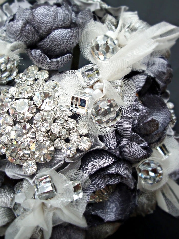 Image of New York Bouquet - Silver and Ivory Vintage Accent Bouquet