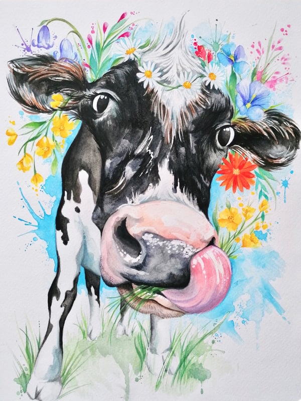 Image of Cow A4 Size