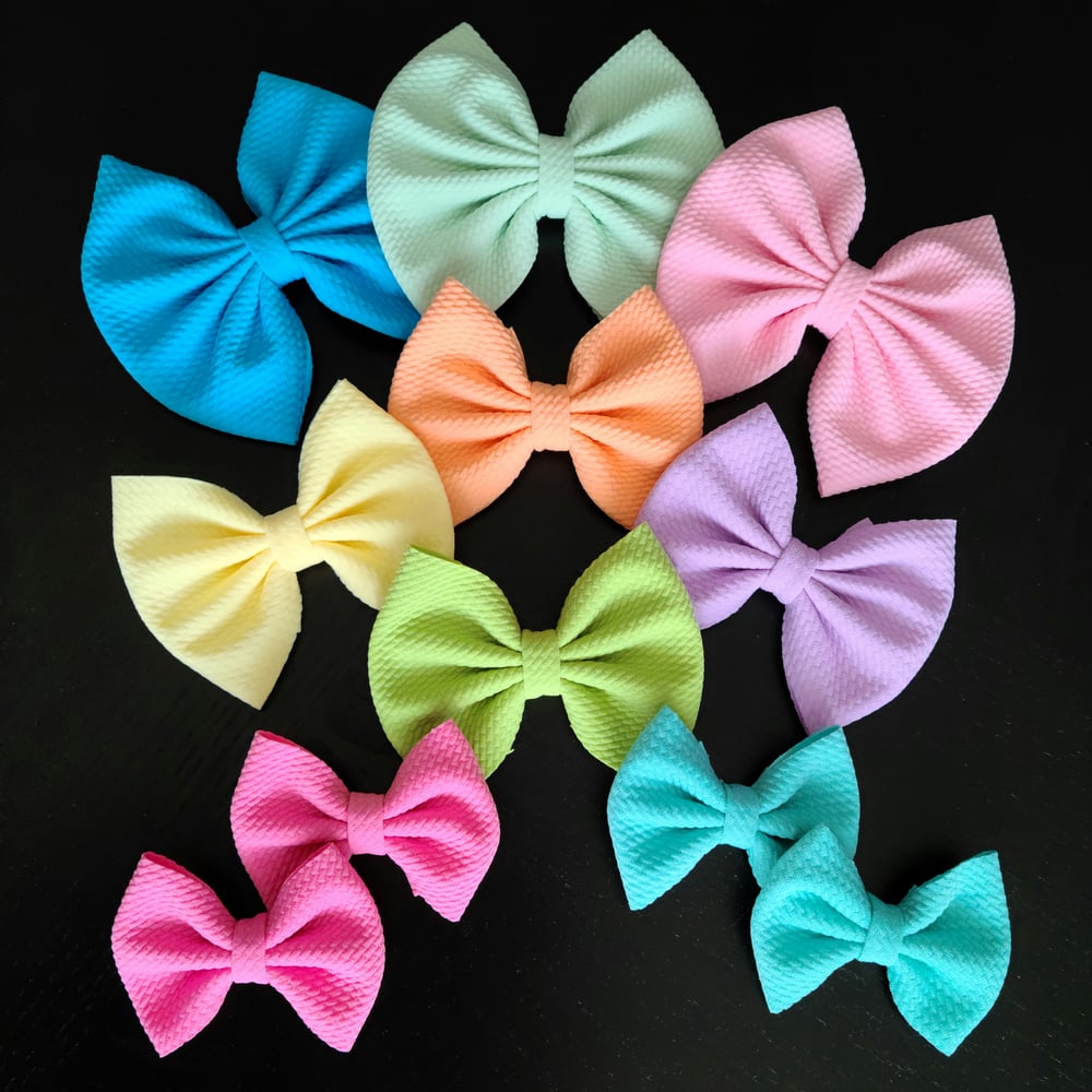 Spring Solid Fabric Bows
