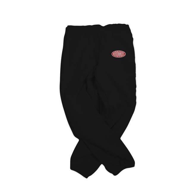 14oz Heron Hues Logo Black Red Sweat Pants