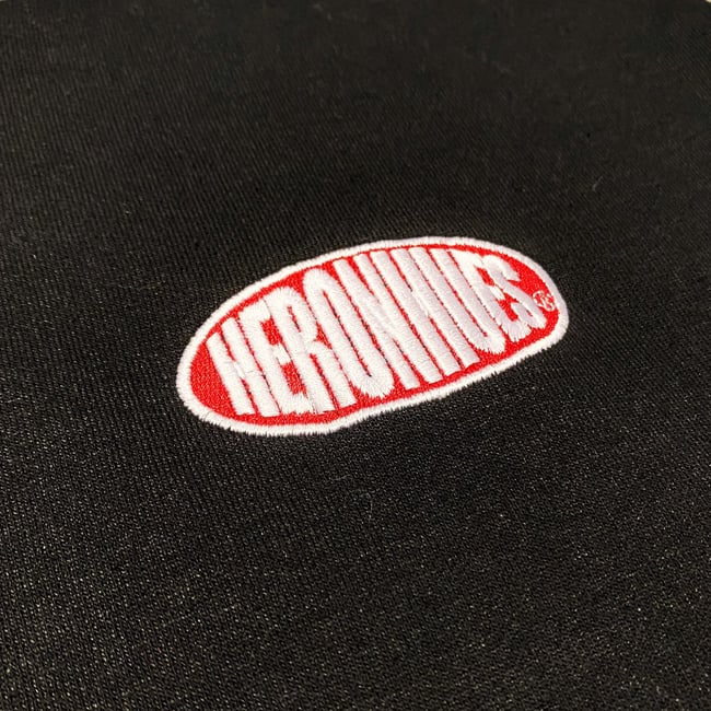 14oz Heron Hues Logo Black Red Sweat Pants