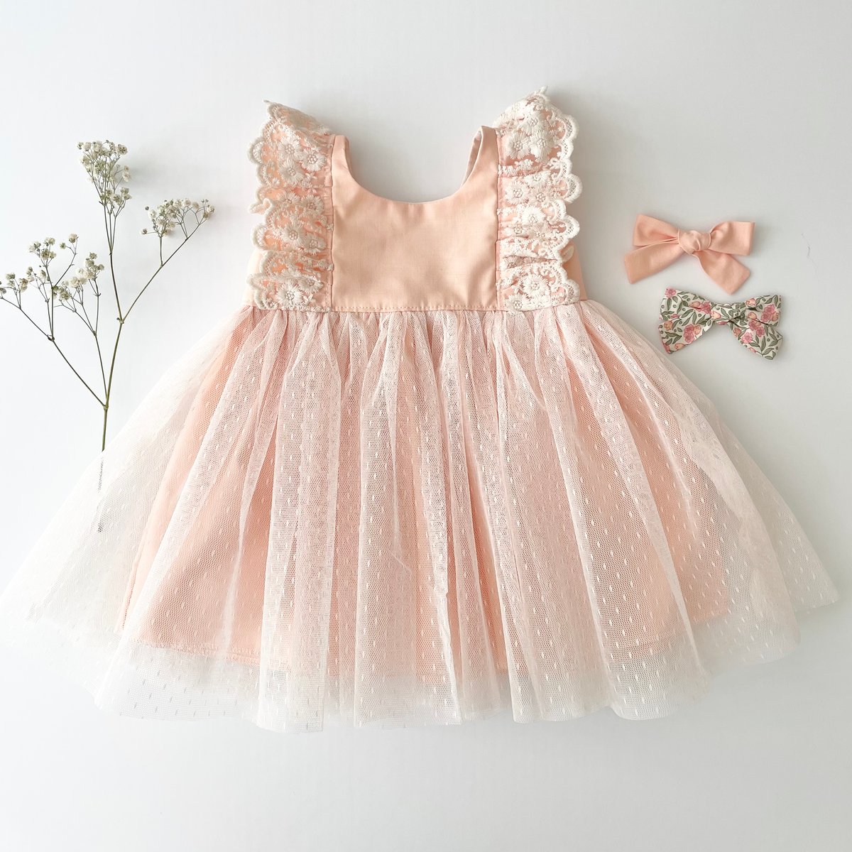 Image of Special occasion dress in peach 