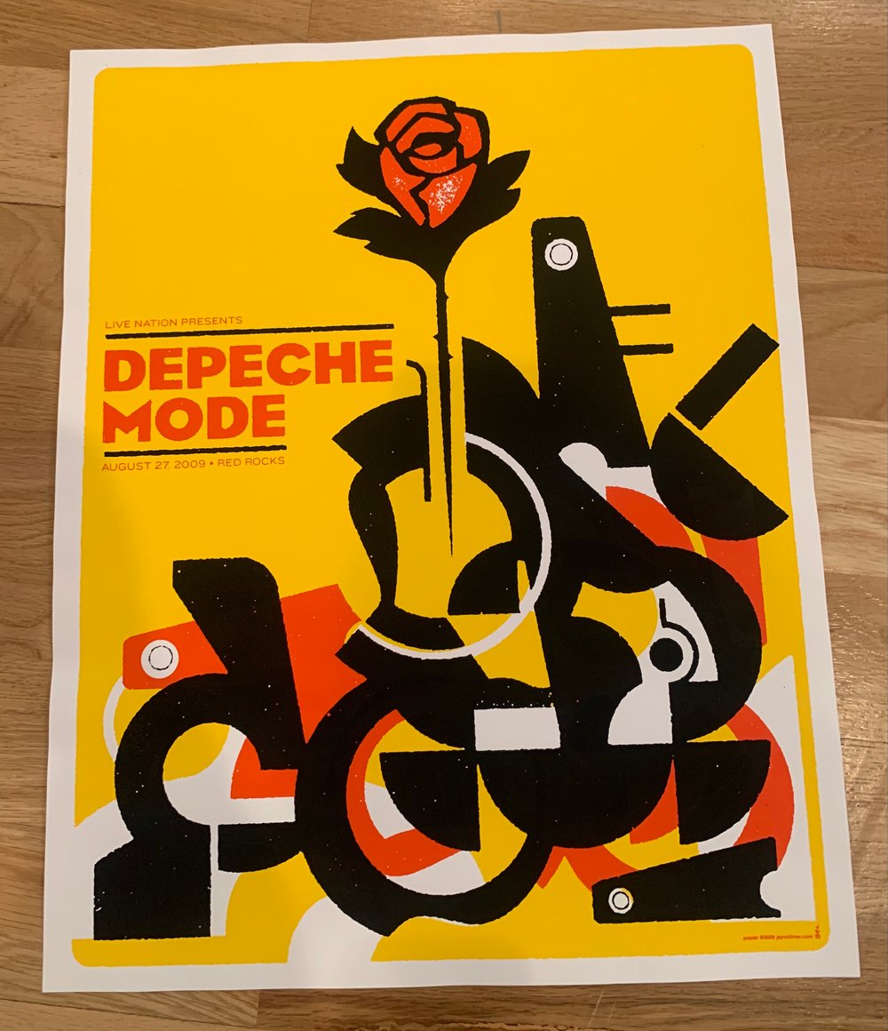 Depeche Mode Silkscreen Concert Poster By Jay Vollmar