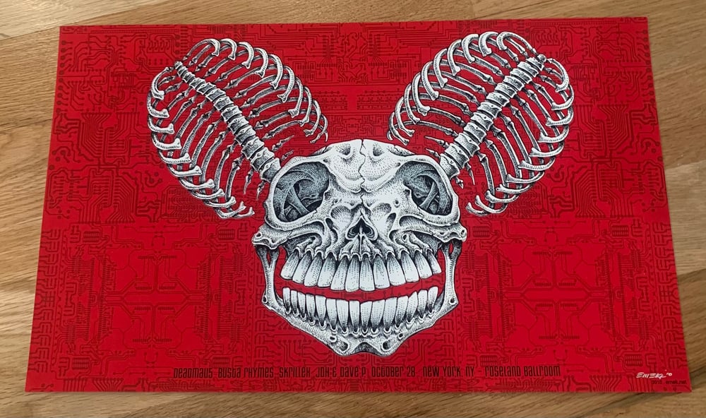 Deadmau5 Silkscreen Concert Poster By EMEK, Signed By The Artist