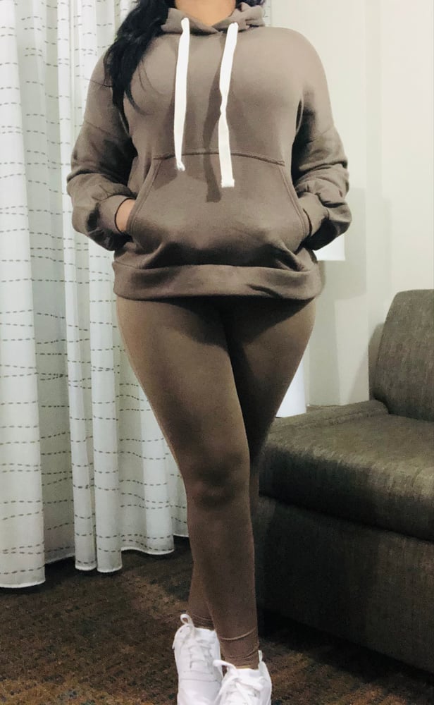 Image of TAUPE HOODED SET