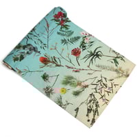 Image 1 of TABLE RUNNER FALLEN FRUIT NATIVE PLANTS BLUE