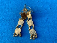 Image 1 of Mexican coin vintage earrings 