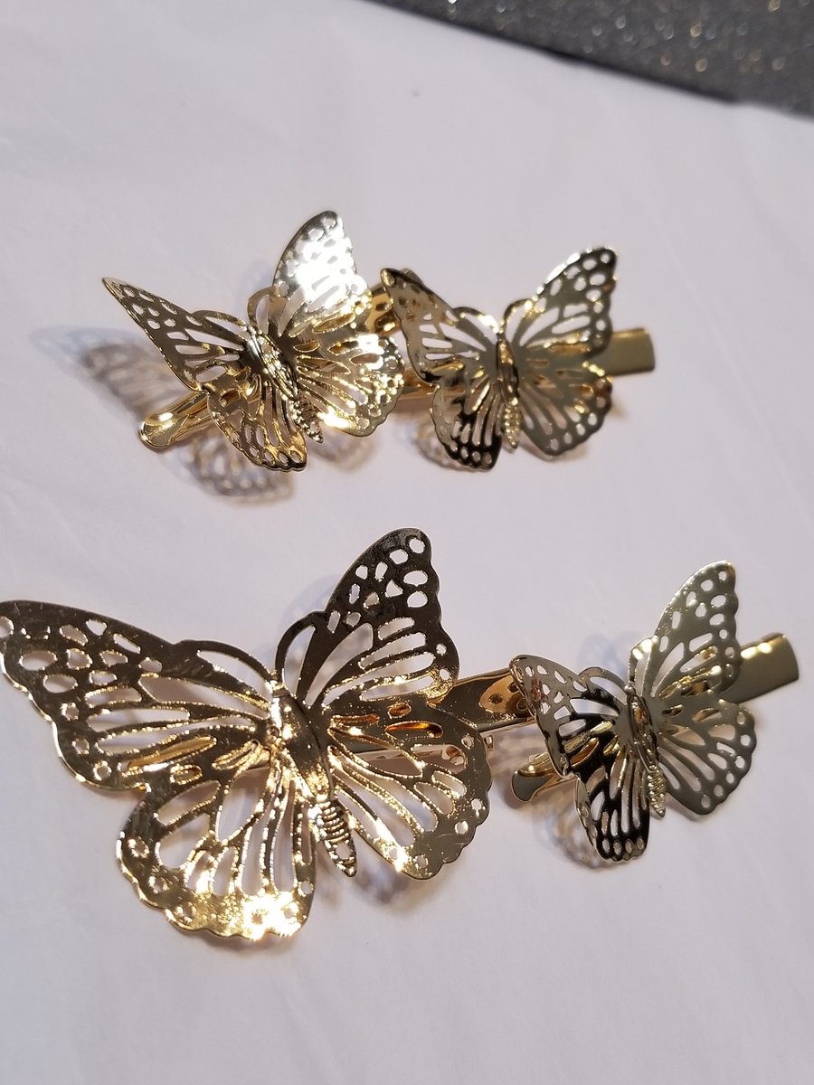 Gold Butterfly clips🦋 The Delirious Unicorn Co
