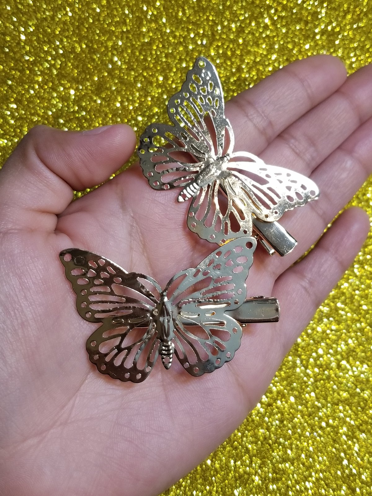 Gold Butterfly clipsðŸ¦‹