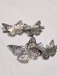 Image 3 of Silver Butterfly clips🦋