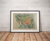 Mapa de Asia | Wall Art Print | Vintage Map